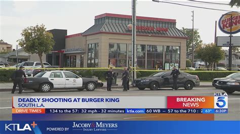 1 hospitalized after shooting at South Los Angeles Burger King